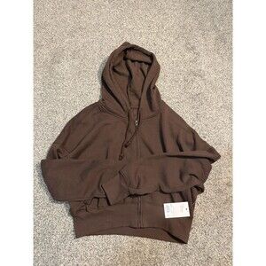 SO Womens XS Full Zip Hoodie Brown Fleece Sweatshirt Jacket NWT Casual Basic
